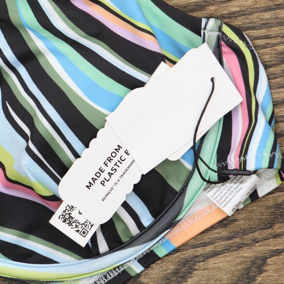 NWT Sanctuary Wavy Double-Strap Bikini Top SAWB22304-980 L Multicolor - Picture 5 of 5